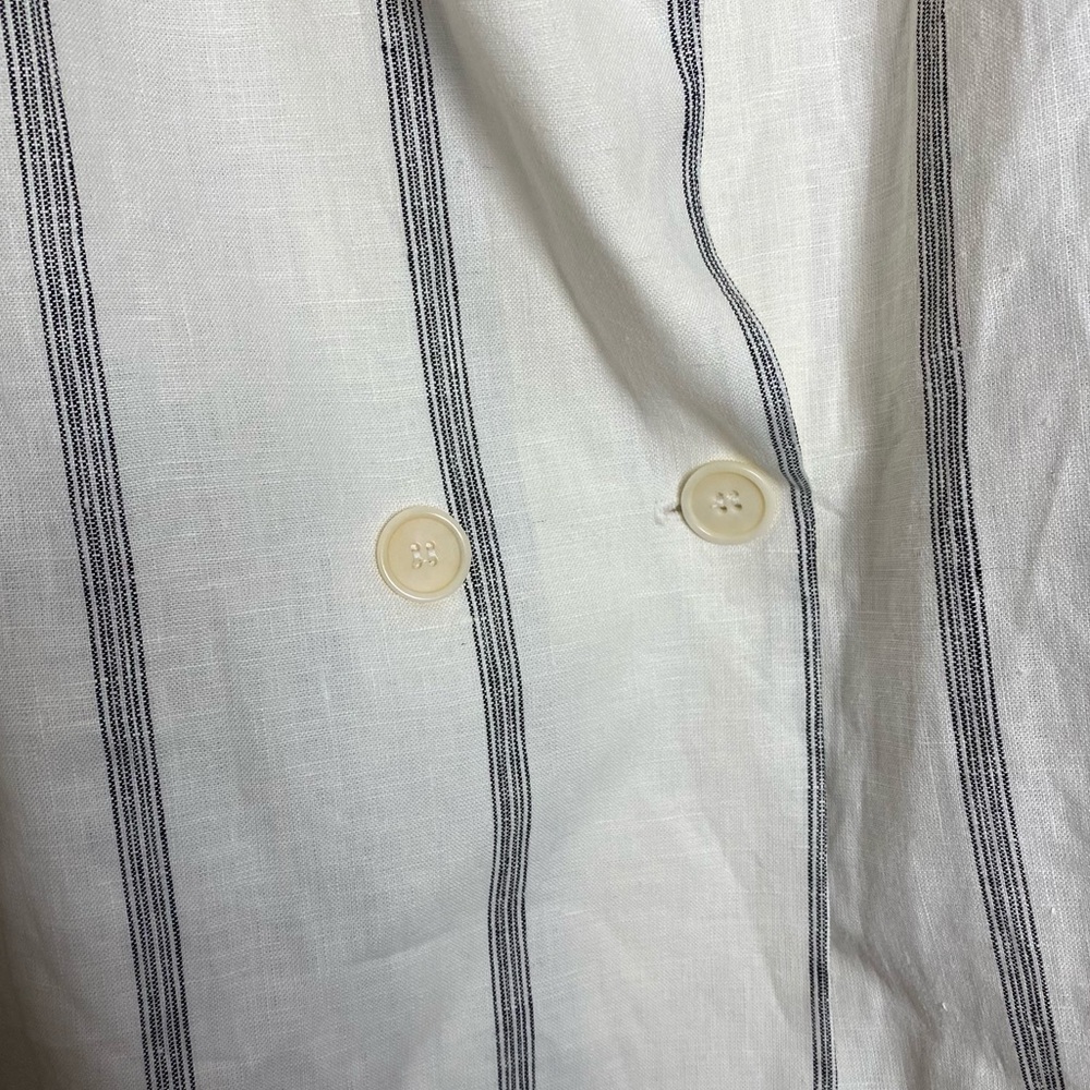 Reformation Valero Jacket Blazer Linen Striped 3X - Picture 8 of 11